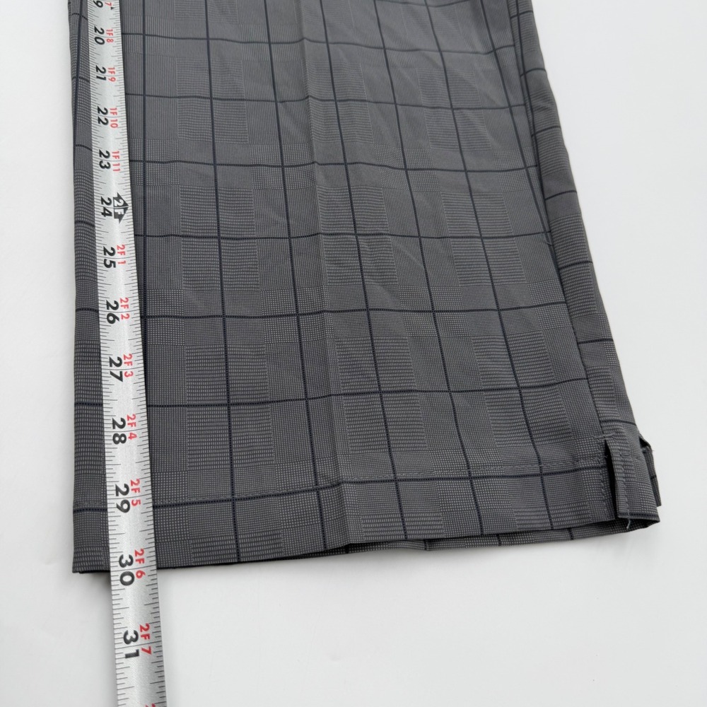 Callaway Mens Opti-Dri Golf Pants Grey Windowpane Plaid Stretch W40 L30 CGBF90N1 - Picture 7 of 9